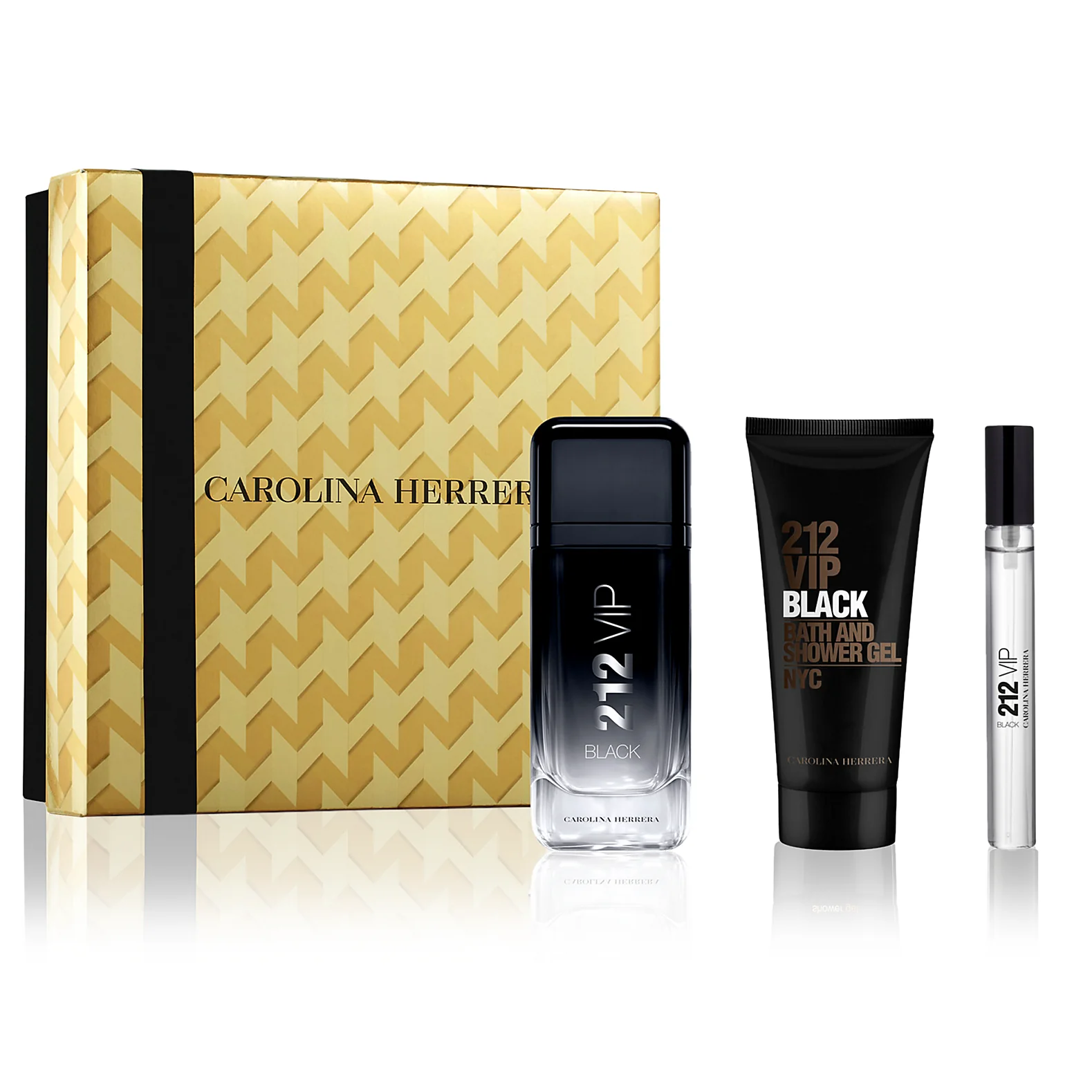 212 VIP Black by Carolina Herrera 100ml EDP 3pc Gift Set