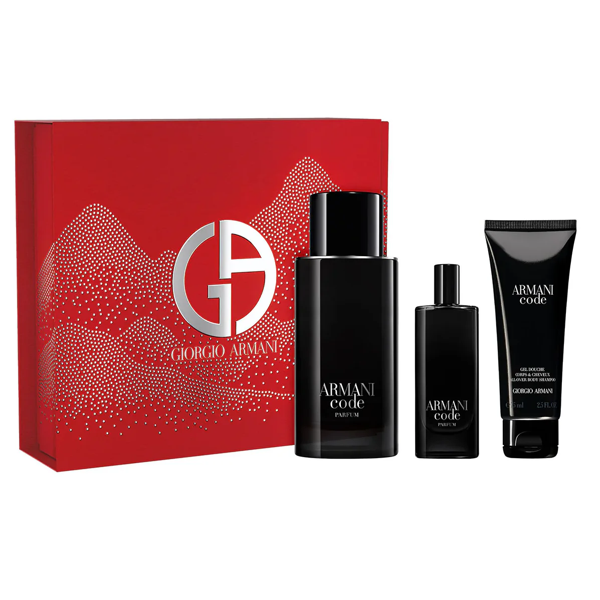 Armani Code by Giorgio Armani 125ml Parfum 3 Piece Gift Set