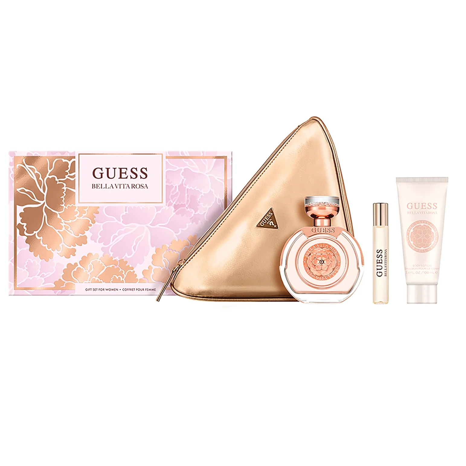 Bella Vita Rosa by Guess 100ml EDT 4 Piece Gift Set