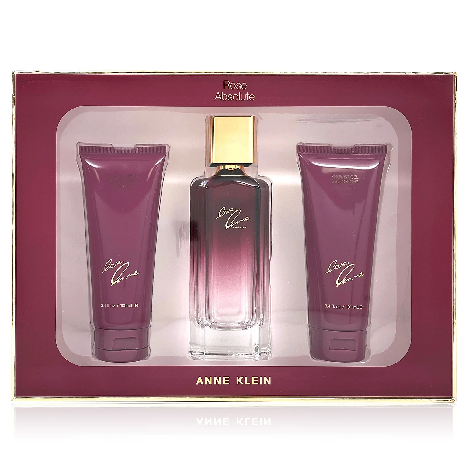 Love Rose Absolute by Anne Klein 100ml EDP 3pc Gift Set